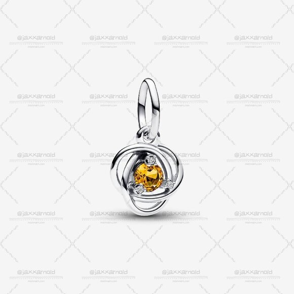 Pandora Honey Eternity Circle Dangle Charm - Picture 1 of 6